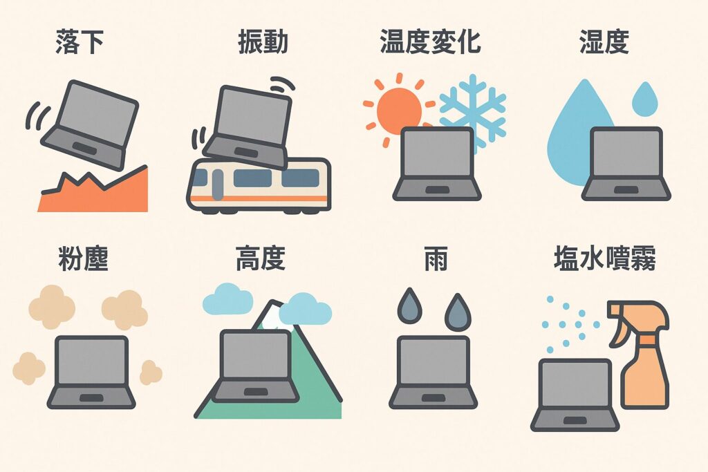 米国国防総省が制定した軍用機器の耐環境性試験規格
